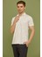 Slim Fit Baskılı Penye Gömlek - Beyaz 2