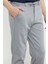 Beli Lastikli Dar Paça Pantolon - Gri 4
