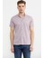 Kısa Kol Slim Fit Penye Gömlek - Açık Lila 1