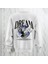 Dream Kuş Desenli Sırt Baskılı 3 Iplik Şardonlu Oversize Bisiklet Yaka Sweatshirt 1