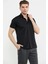 Kısa Kol Slim Fit Penye Gömlek - Siyah 3