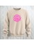 Stay Groovy Göğüs Baskılı Kalın Kumaş 3 Iplik Şardonlu Oversize Bisiklet Yaka Sweatshirt 1