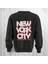 Nyc Brooklyn Kalın Kumaş 3 Iplik Şardonlu Baskılı Bisiklet Yaka Sweatshirt 1