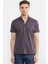 Kısa Kol Slim Fit Penye Gömlek - Mor 2