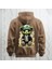 Paralı Teddy Sırt Baskılı Kapüşonlu Oversize Sweatshirt Hoodie Kalın Kumaş 3 Iplik Şardonlu 1