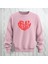 Stay Groovy Kalp Şekilli Baskılı Kalın Kumaş 3 Iplik Oversize Bisiklet Yaka Sweatshirt 1