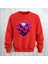 Love Teddy Deseni Baskılı Bisiklet Yaka Oversize Kalıp Sweatshirt 3 Iplik Şardonlu 1