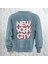 Nyc Brooklyn Kalın Kumaş 3 Iplik Şardonlu Baskılı Bisiklet Yaka Sweatshirt 1