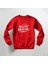 Don't Wish For It Work For It Baskılı Kırmızı Bisiklet Yaka Sweatshirt Kalın Kumaş 3 Iplik 1