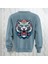 Tiger Baskılı Kalın Kumaş 3 Iplik Şardonlu Oversize Bisiklet Yaka Sweatshirt 1