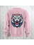 Tiger Baskılı Kalın Kumaş 3 Iplik Şardonlu Oversize Bisiklet Yaka Sweatshirt 1
