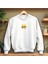 Be Yourself Beyaz Bisiklet Yaka Sweatshirt Kalın Kumaş 3 Iplik 1