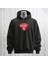 Happy Valentine's Day Kalp Desenli Kapüşonlu Oversize Sweatshirt Hoodie Kalın Kumaş 3 Iplik Şardonlu 1
