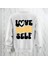 Love Your Self Sırt Baskılı Kalın Kumaş 3 Iplik Şardonlu Oversize Bisiklet Yaka Sweatshirt 1
