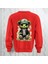 Zengin Teddy Sırt Baskılı Bisiklet Yaka Sweatshirt 3 Iplik Şardonlu Oversize Kalıp 1