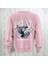 Dream Kuş Desenli Sırt Baskılı 3 Iplik Şardonlu Oversize Bisiklet Yaka Sweatshirt 1