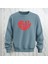 Stay Groovy Kalp Şekilli Baskılı Kalın Kumaş 3 Iplik Oversize Bisiklet Yaka Sweatshirt 1