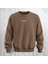 Zengin Teddy Sırt Baskılı Bisiklet Yaka Sweatshirt 3 Iplik Şardonlu Oversize Kalıp 2