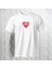 Happy Valentines Day Baskılı Yarım Kollu Bisiklet Yaka Oversize T-Shirt Pamuk 1