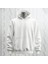 Baskısız Beyaz Kapüşonlu Sweatshirt Hoodie Kalın Kumaş 3 Iplik Şardonlu 1