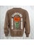 Self Discovery Çiçek Baskılı Kalın Kumaş 3 Iplik Şardonlu Oversize Bisiklet Yaka Sweatshirt 1
