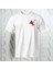 Atatürk Atıyla Oversize Beyaz Yarım Kollu Bisiklet Yaka Pamuk T-Shirt 1