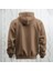 Happy Valentine's Day Kalp Desenli Kapüşonlu Oversize Sweatshirt Hoodie Kalın Kumaş 3 Iplik Şardonlu 2
