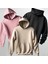 Oversize 3'lü Baskısız Kapüşonlu Sweatshirt Hoodie Kalın Kumaş 3 Iplik Şardonlu 1