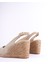 Sandy Bej Deri Süet Jüt Detaylı Burnu Açık Kadın Topuklu Sandalet 3