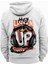 Hey Listen Up Beyaz Kapüşonlu Sweatshirt Kalın Kumaş 1