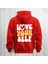 Love Your Self Sırt Baskılı Kapüşonlu Oversize Sweatshirt Hoodie Kalın Kumaş 3 Iplik Şardonlu 1