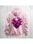Love Teddy Deseni Baskılı Kapüşonlu Sweatshirt Hoodie Yünlü Kalın Kumaş 3 Iplik Şardonlu 1