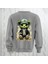 Zengin Teddy Sırt Baskılı Bisiklet Yaka Sweatshirt 3 Iplik Şardonlu Oversize Kalıp 1