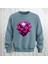 Love Teddy Deseni Baskılı Bisiklet Yaka Oversize Kalıp Sweatshirt 3 Iplik Şardonlu 1