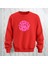 Stay Groovy Göğüs Baskılı Kalın Kumaş 3 Iplik Şardonlu Oversize Bisiklet Yaka Sweatshirt 1