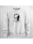 Mustafa Kemal Atatürk Baskılı Beyaz Bisiklet Yaka Sweatshirt Kalın Kumaş 3 Iplik 1