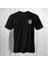 Kurt Desenli Yarım Kollu Bisiklet Yaka Pamuk Oversize T-Shirt 1