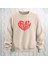 Stay Groovy Kalp Şekilli Baskılı Kalın Kumaş 3 Iplik Oversize Bisiklet Yaka Sweatshirt 1