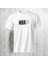 Usa Yazı Baskılı Yarım Kollu Bisiklet Yaka Pamuk Oversize T-Shirt 1