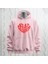 Stay Groovy Kalp Şekilli Baskılı Kapüşonlu Oversize Sweatshirt Hoodie Kalın Kumaş 3 Iplik Şardonlu 1