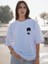 Atatürk Baskılı Oversize Beyaz Yarım Kollu Bisiklet Yaka Pamuk T-Shirt 2