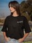 Mustafa Kemal Atatürk Imzalı Oversize Siyah Yarım Kollu Pamuk T-Shirt 3
