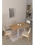 Ege Sandalye Avanos Ahşap Mdf Kanatlı Mutfak Masası Takımı - 70 x 70+70 cm 2