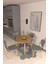 Deniz Sandalye Argos Ahşap Mdf Yuvarlak Sabit Mutfak Masası Takımı - 90 x 90 cm 1