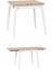 Ege Sandalye Avanos Ahşap Mdf Kanatlı Mutfak Masası Takımı - 70 x 70+70 cm 4