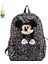 Moda Leopar Baskı Çift Sırt Çantası Kadın Mickey Bebek Sırt Çantası Gündelik Büyük Kapasiteli Okul Çantası (Yurt Dışından) 1