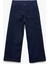 Yüksek Bel Geniş Paça Nervürlü Düğmeli Jean Pantolon - Culotte Jeans 2