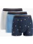 Pamuklu Baskılı Çok Renkli 3'lü Erkek Boxer Seti 1