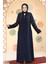 Boncuk Işlemeli Açık Lacivert Tesettür Abaya 29110AL 1