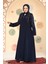 Boncuk Işlemeli Açık Lacivert Tesettür Abaya 29110AL 2
